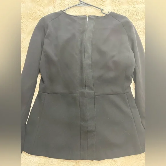 Zara Women’s Classic Black Long Sleeve Blouse - Picture 7 of 9